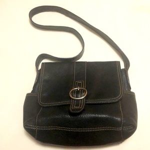 Fossil Black Pebbled Leather Shoulderbag